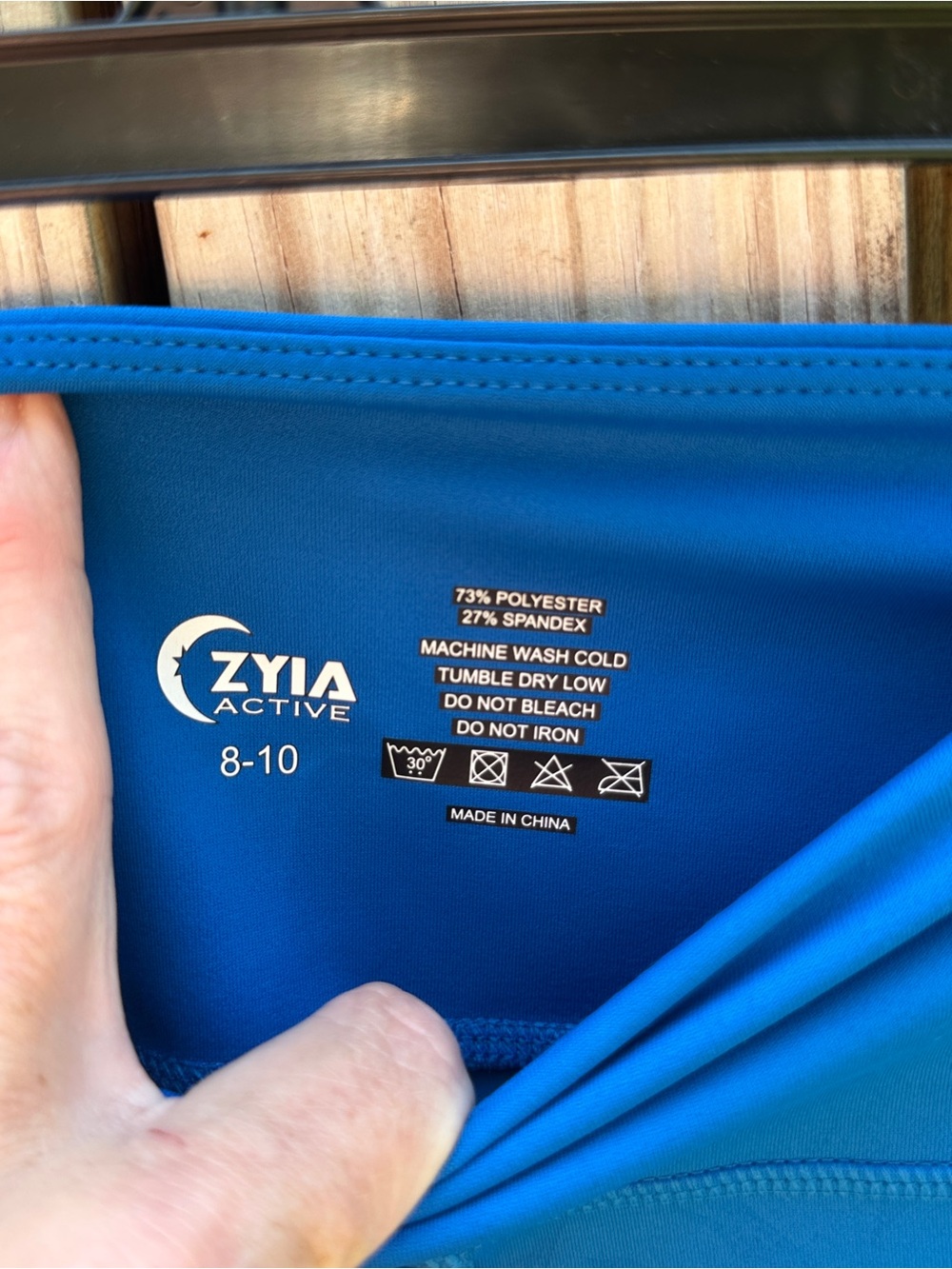 ZYIA Capri Leggings in Bright Blue - Picture 2 of 3